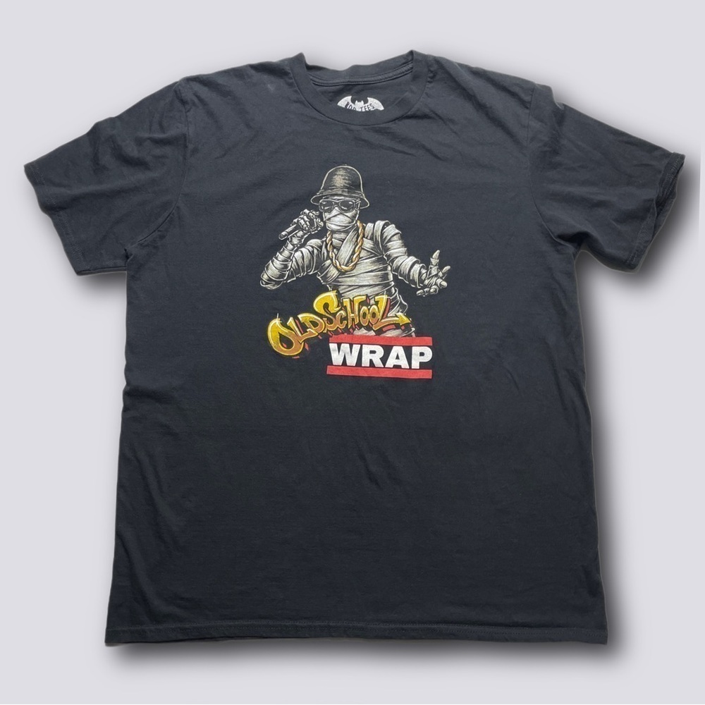 Boo Tees Mummy Old School Wrap Halloween Funny t-shirt - size Large